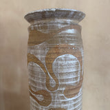 Large Ribbed Studio Ceramic Vessel