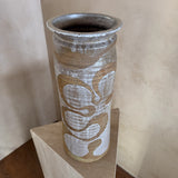 Large Ribbed Studio Ceramic Vessel