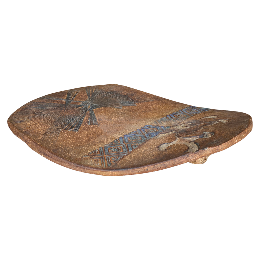 Jumbo Footed Ceramic Platter by Jack Troy
