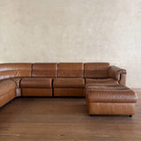 8 Piece Percival Lafer Patchwork Leather Modular Sofa and Ottoman, 1960s