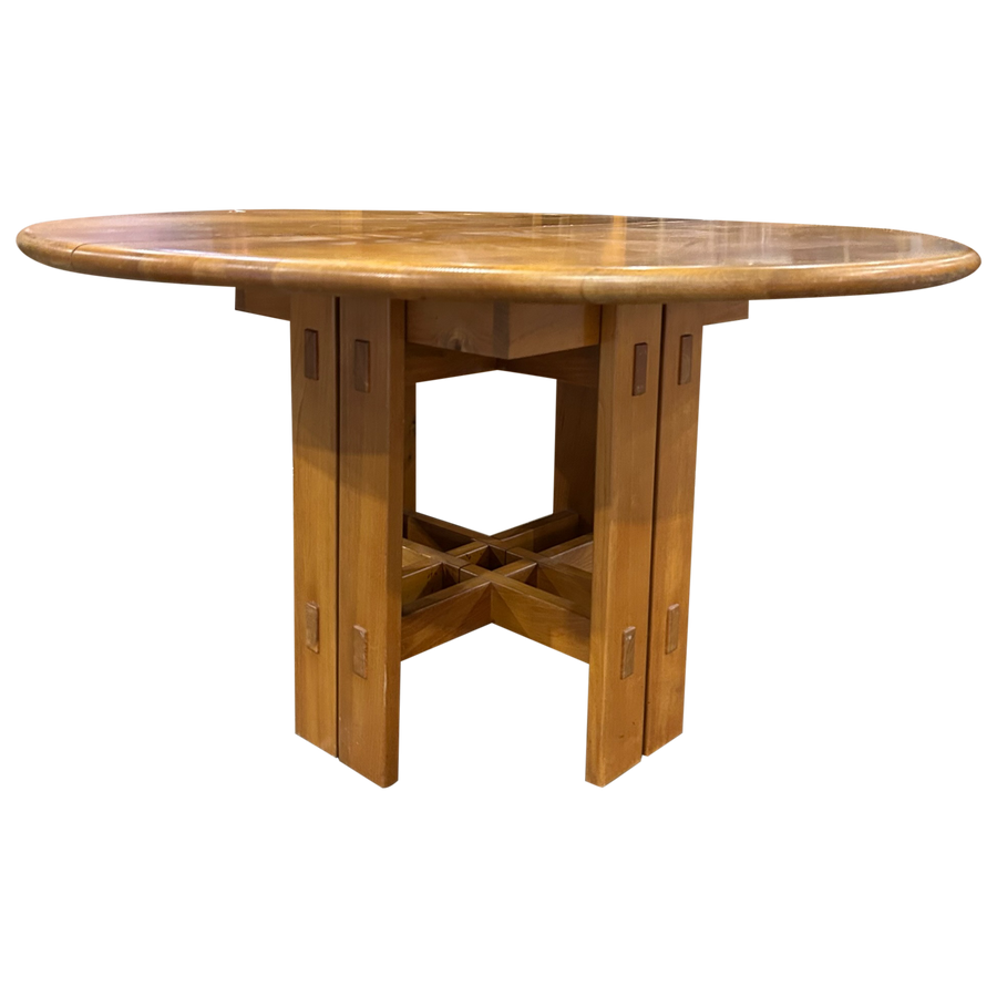 Maison Regain Solid Elm Round Dining Table