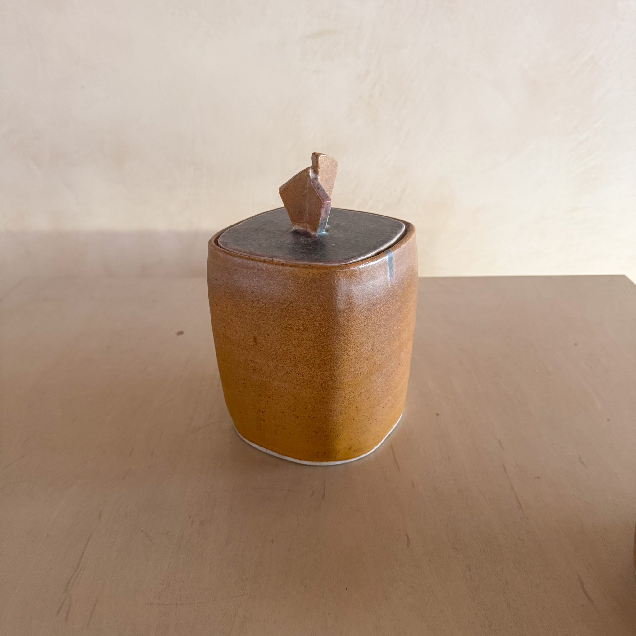 Four Studio Ceramic Lidded Canisters