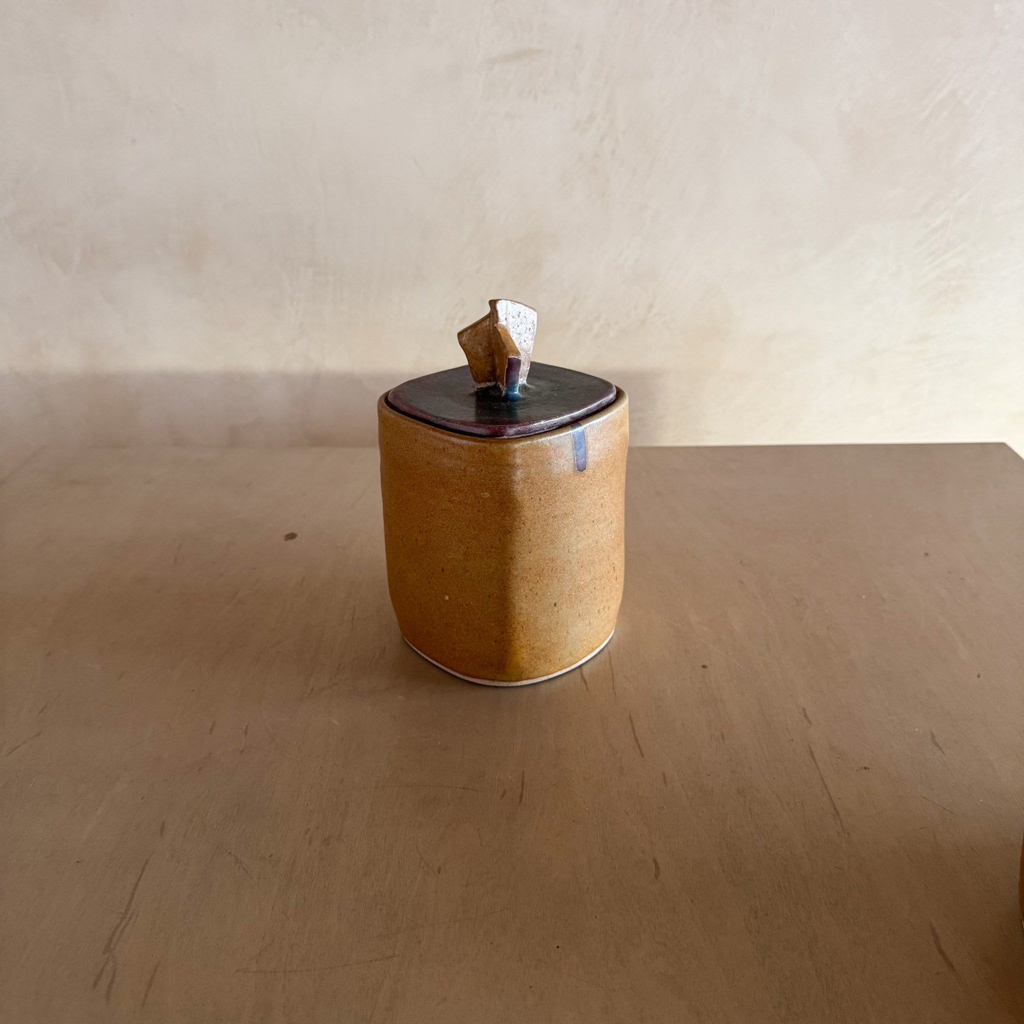 Four Studio Ceramic Lidded Canisters