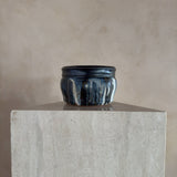 Tonal Crème and Brown Patterned Studio Ceramic Vessel