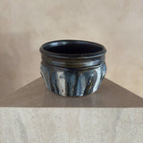 Tonal Crème and Brown Patterned Studio Ceramic Vessel