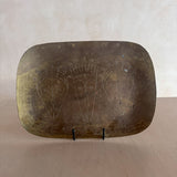 Brass Tray with Etched Faces