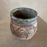 Carved Studio Ceramic Cup