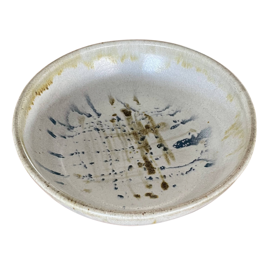 Blue Accented Ceramic Bowl
