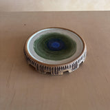 Green and Blue Studio Ceramic Cheese Plate