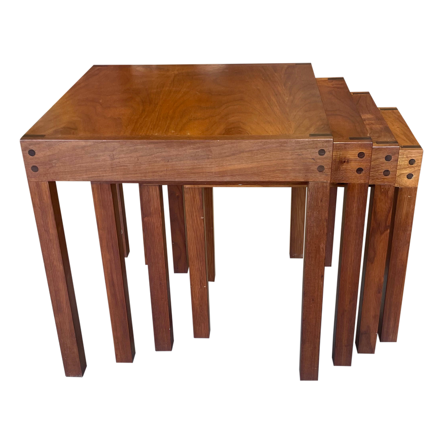 Set of Four Wood Nesting Tables
