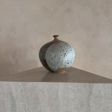 Rounded Studio Ceramic Vase with Striped Detail