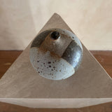 Rounded Studio Ceramic Vase with Striped Detail