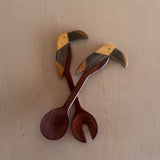 Set of Carved Toucan Salad Tongs