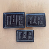 Set of 3 Etched Iron Catch Alls