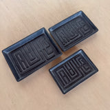 Set of 3 Etched Iron Catch Alls