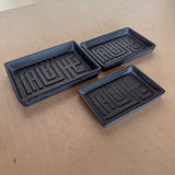 Set of 3 Etched Iron Catch Alls