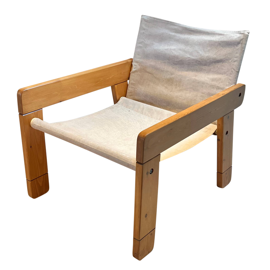 Wood Frame Canvas Chair
