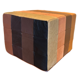 Multicolor Patchwork Cube Ottoman