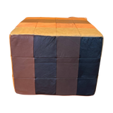 Multicolor Patchwork Cube Ottoman