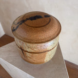 Abstract Lidded Studio Pottery Vessel