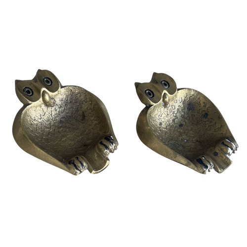 Small Brass Owl Ashtray