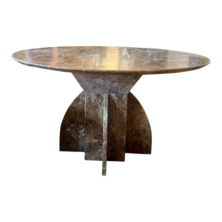 Spanish Italian Marble Dining Table with Sculptural Base