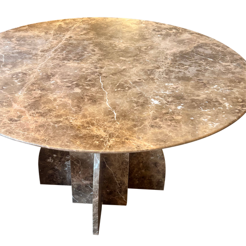 Spanish Italian Marble Dining Table with Sculptural Base