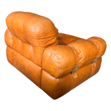 Pair of Tufted Leather Chairs with Buckles