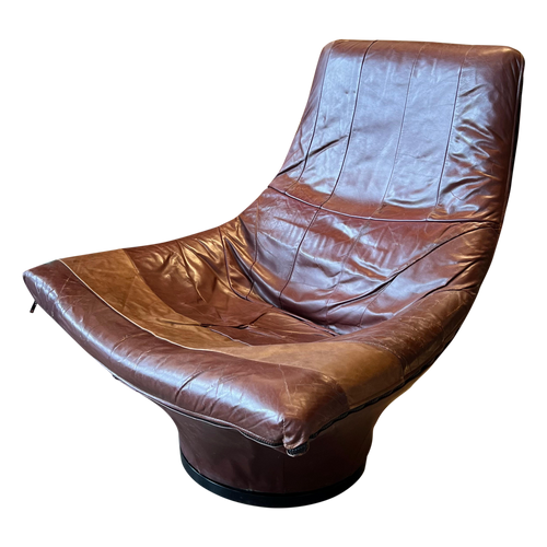 Leather Lounge Chair by Jack Crebolder for Young International