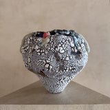 Crackle Glaze Ceramic Moon Jar by Natalya Seva
