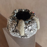 Crackle Glaze Ceramic Moon Jar by Natalya Seva
