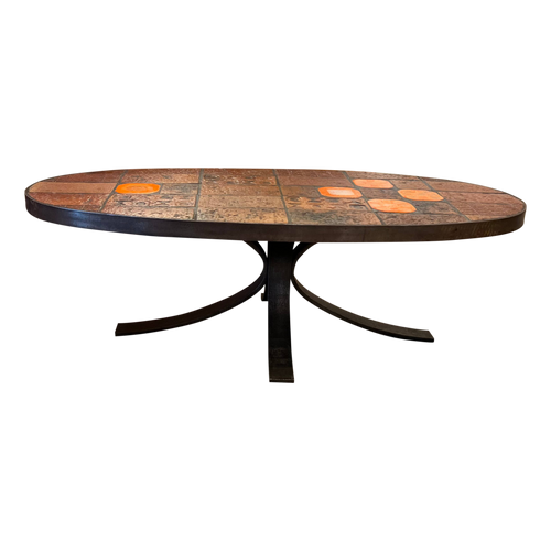Oval Tile Top Coffee Table