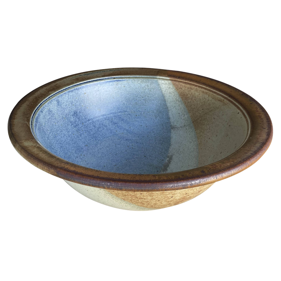 Blue and Brown Mid Century Bowl