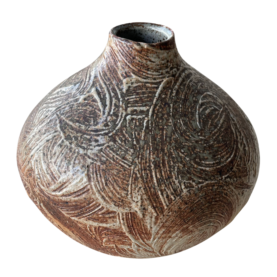 Carved Rounded Vase