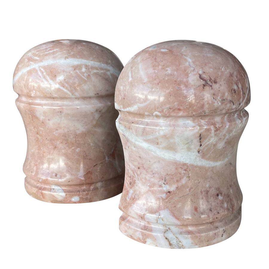 Pink Marble Column Bookends