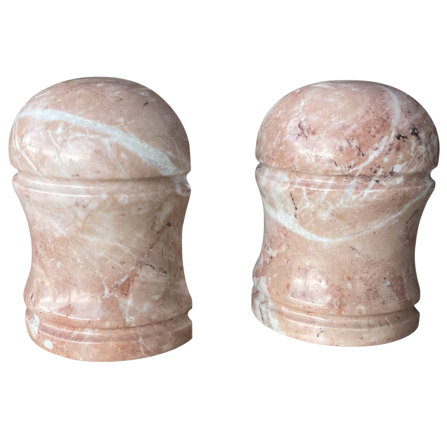 Pink Marble Column Bookends