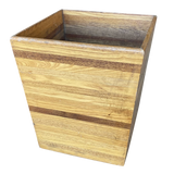 Striped Wood Patio Planter