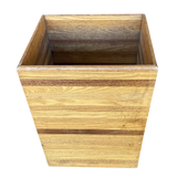 Striped Wood Patio Planter