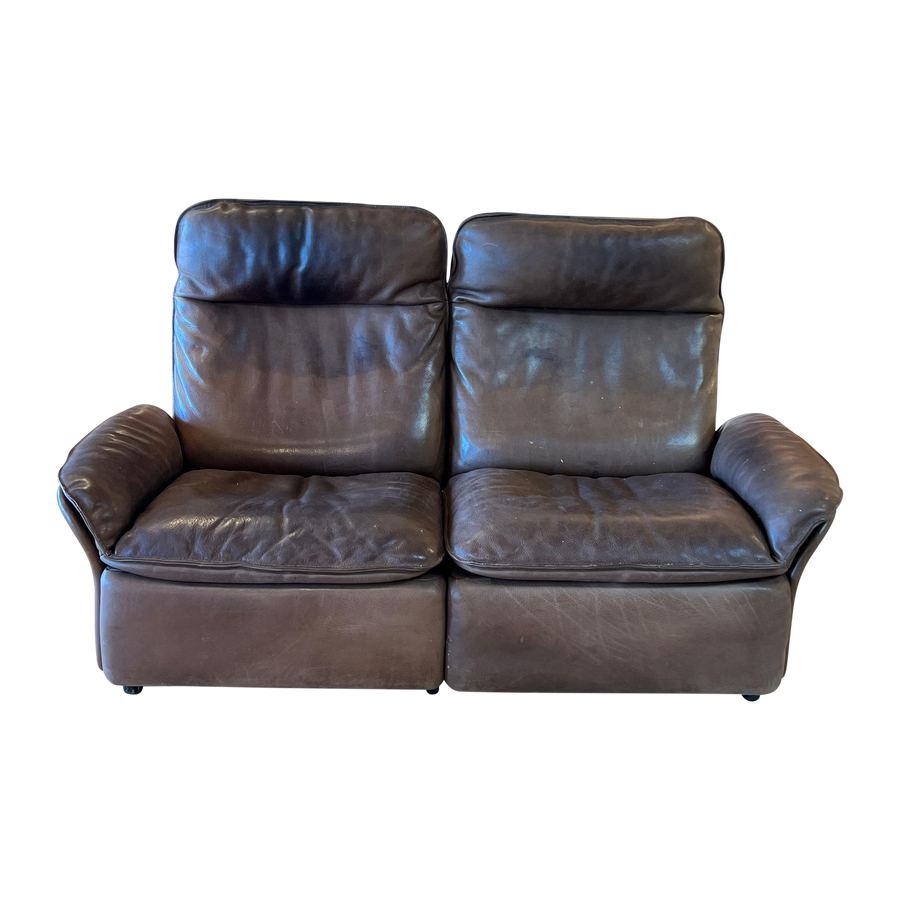 DS49 Leather Loveseat by De Sede 1970s