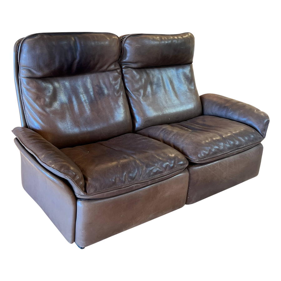 DS49 Leather Loveseat by De Sede 1970s