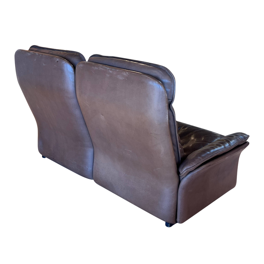 DS49 Leather Loveseat by De Sede 1970s