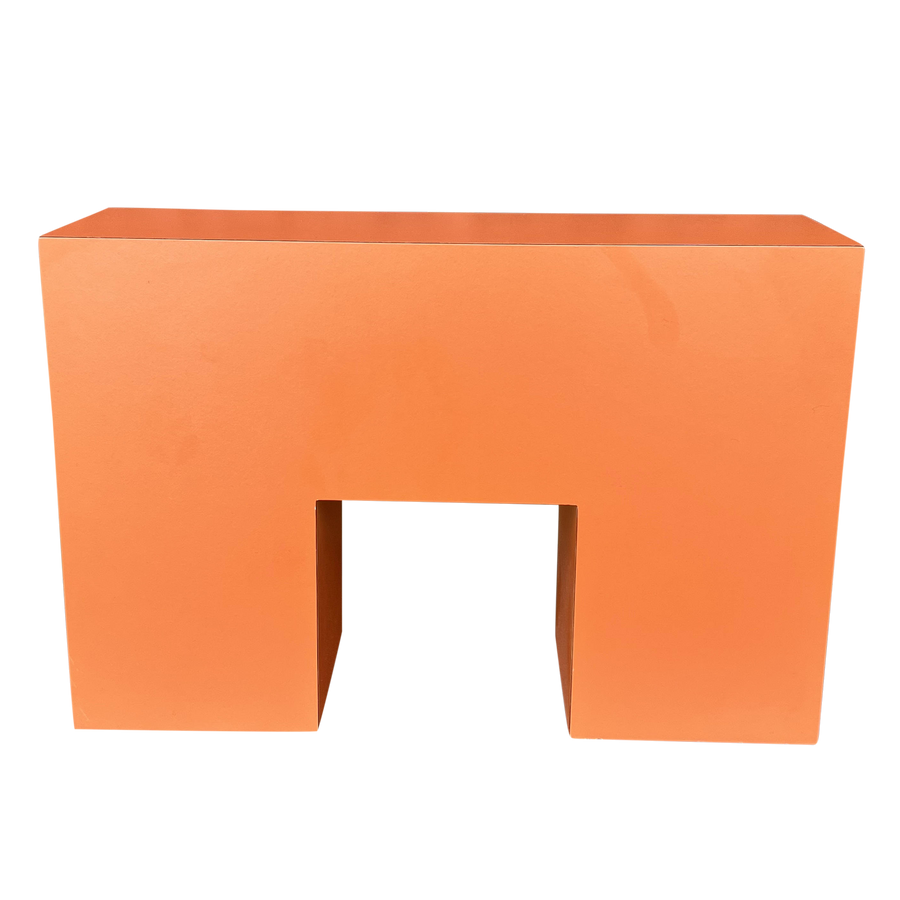 Geometric Orange End Table