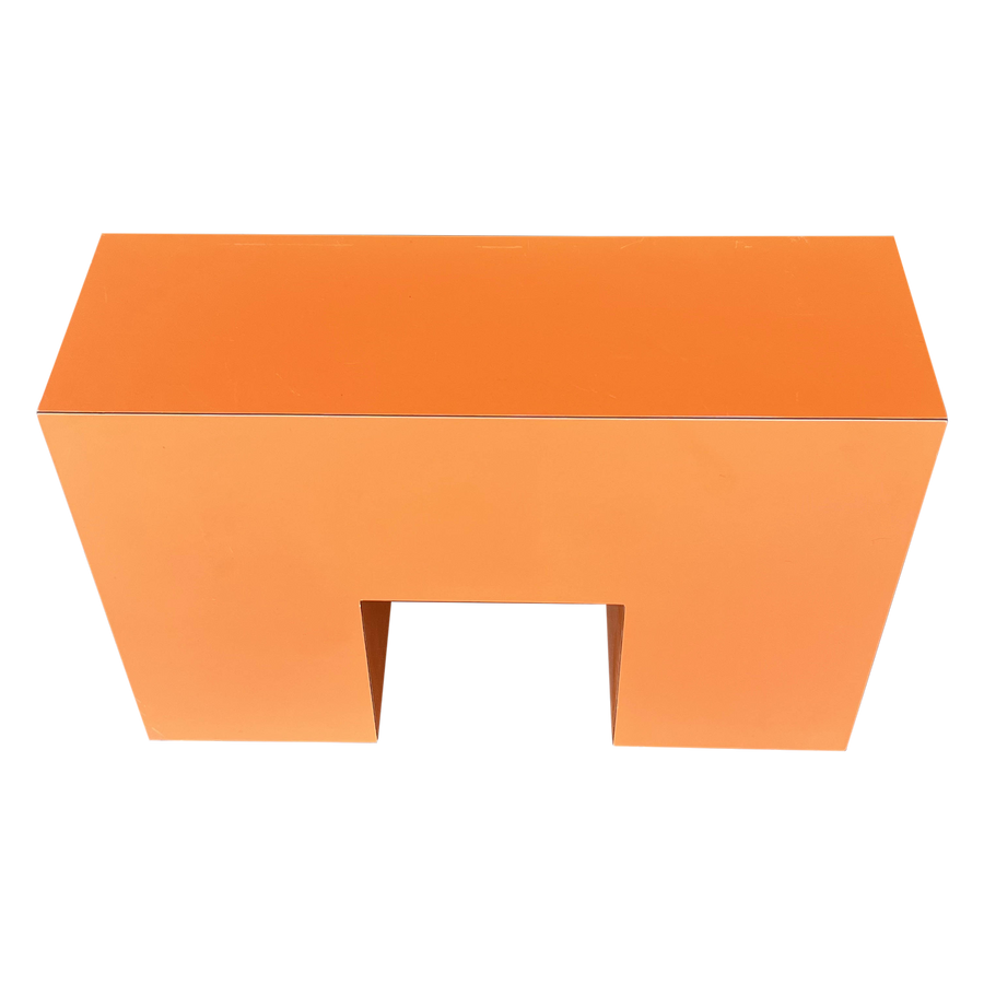 Geometric Orange End Table
