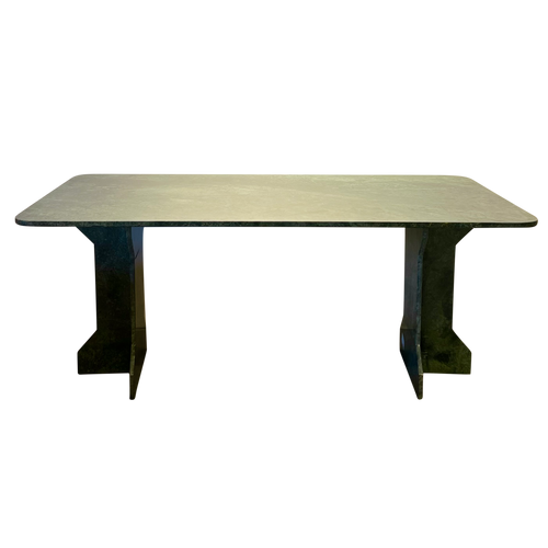 Green Marble Sculptural Base Dining Table