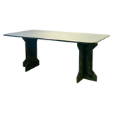 Green Marble Sculptural Base Dining Table