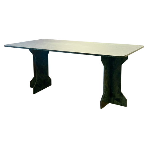 Green Marble Sculptural Base Dining Table
