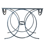 Iron and Smoked Glass Console Table