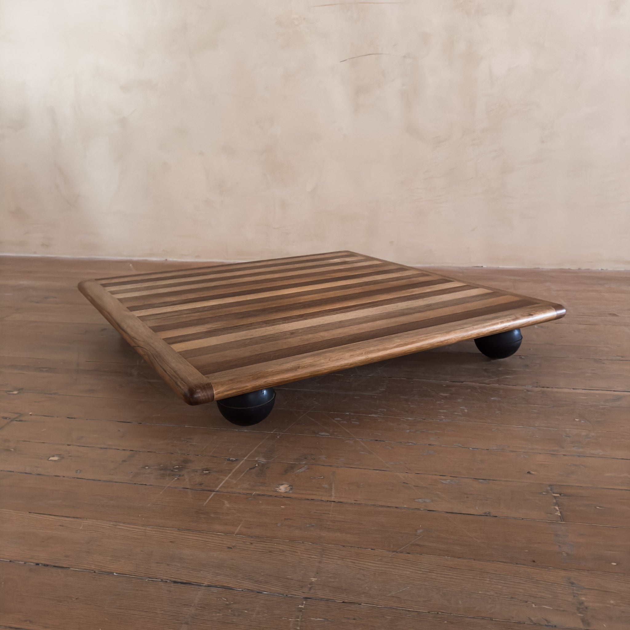 Set of Mario Bellini 'Pianura' Low Walnut Coffee Tables
