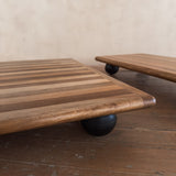 Set of Mario Bellini 'Pianura' Low Walnut Coffee Tables
