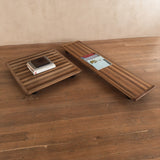 Set of Mario Bellini 'Pianura' Low Walnut Coffee Tables